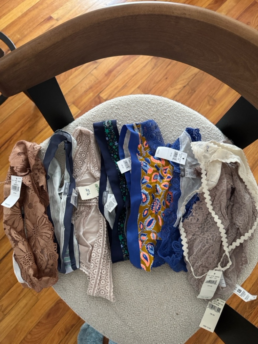 All brand new with tags 8 thong/cheeky  panty. Arie brand.